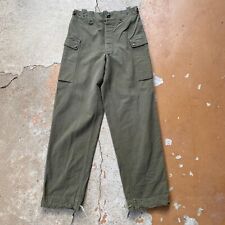 Vtg 1970s Dutch Military Pants KL H.V. Puijenbroek Green Trousers Size 34x34 EUC picture