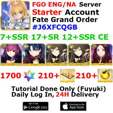 [ENG/NA][INST] FGO / Fate Grand Order Starter Account 7+SSR 210+Tix 1740+SQ #J6X picture