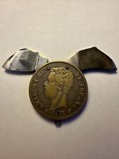 Vintage antique  1871 Coin Pocket Knife 1 Blade 1 Nail File 5 Peseta Coin Rare picture