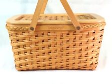 Vintage 2000 Longaberger Founder's Market Basket with Woven Lid &Liner Protector picture