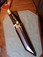 A BEAUTIFUL CUSTOM HANDMADE 15 INCHES LONG IN HIGH CARBON STEEL HUNTING KNIFE picture