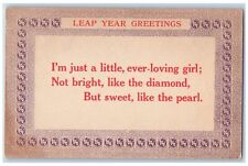 Winfield Kansas KS Postcard Leap Year Greetings Motto 1912 Posted Antique picture