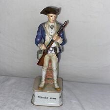 Vtg Andrea By Sadek Patriotic Minute Man With Gun God Bless America Music Box picture