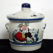 Vintage Gray and Blue Marzi and Remy Condiment Jar 3022 picture