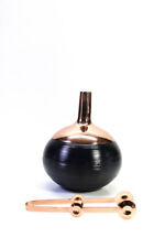 Tom Dixon Blue Rose Gold Tone Copper Glass Stainless Steel Plum Ice Bucket Set picture