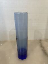 Cobalt Blue Stem Bud Vase Glass Tube Cylinder Shaped Tall Shot Glass Vase 7.5