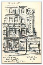 c1951 Old Original Bookbinder's Walnut Street Philadelphia Pennsylvania Postcard picture