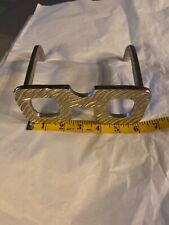 Metal Eye Glasses Sculpture Art Coffee Table Decor Silver Tone Square Frames picture