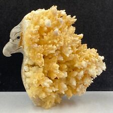 420g Natural crystal mineral specimen, stalactite, hand-carved the eagle, gift picture