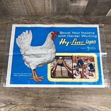 Vintage Hy-Line Farming Agriculture Poultry Layers Advertising Bag picture