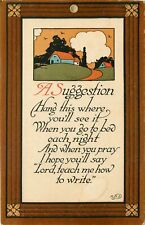 R.H. Lord Arts & Crafts Style Postcard to Hang, Lord teach me How to Write picture