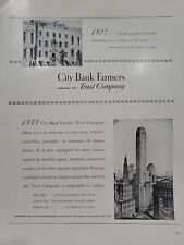 1939 City Bank Farmers  Fortune Magazine Print Advertising Skyskrapers bank picture