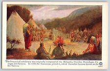 NY Tercentenary Celebration Postcard~ Native American~ Six Nations picture