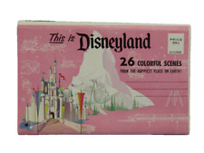 Vintage 1970 Disneyland THIS IS DISNEYLAND Foldout postcard book with 26 Scenes picture