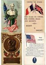 U.S.A PATRIOTIC FLAGS 49 Mostly EMBOSSED Vintage Postcards Pre-1940 (L5750) picture