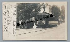 RPPC Decoration Day Trolley MORGANTOWN WV West Virginia Real Photo Postcard picture