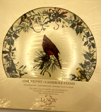 NEW LENOX WINTER GREETINGS  CHINA CARDINAL TABLE TRIVET IN BOX picture