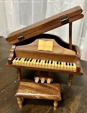 Rare Vintage Grand Piano Trinket Jewelry Box Handmade Wood Display Beautiful picture