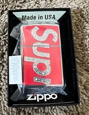 Supreme Swarovski Zippo Lighter Red FW20A37 FACTORY SEALED picture