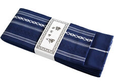 Japanese Traditional KAKU OBI Kimono Belt Cotton 100% Navy Made in JAPAN picture