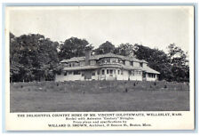 1912 The Delightful Country Home Asbestos Wellesley MA Advertising Postcard picture