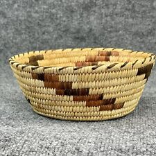 Native American Handmade Decorated Basket Bowl 8-3/4” x 3-3/4” picture