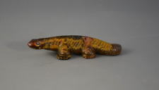 Rare Zuni Indian Salamander Fetish - Handcarved Tiger's Eye - 3