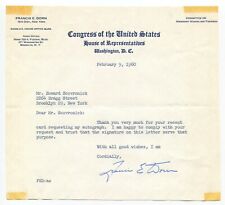 Francis E. Dorn Signed Letter Autographed Signature Politician picture