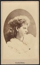 CDV Photo Stage Actress Linda Dietz 1870's Beautiful Lady Antique Star picture