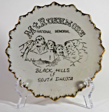 Vintage 1950s Mount Rushmore Black Hills South Dakota Souvenir Plate picture