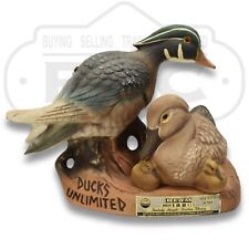 Jim Beam Decanter Ducks Unlimited Edition Wood Ducks Collectible Bottle picture