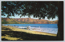 El Coco Beach Guanacaste Costa Rica Swimmers Tourists c1950s Vtg Postcard C15 picture
