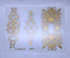 S. Larose Vintage decorative clock glass transfer Gold Filigree #082030 picture