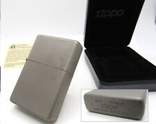 Solid Titanium Zippo 2001 Fired with Box Rare picture