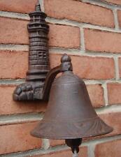 Cast Iron Lighthouse Welcome Loud Tone Bell Beach House Coastal Home Door Decor picture