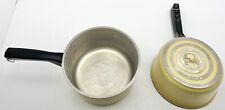 Vintage Club Cookware 1.5 Qt and 1 Qt Handled Sauce Pans Yellow (Set of 2) picture