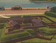 c1940s Sunbury Pennsylvania Fort Augusta model radio station autos postcard B574 picture