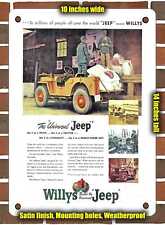METAL SIGN - 1945 Willys Universal Jeeps: Versatile for various uses. - 10x14