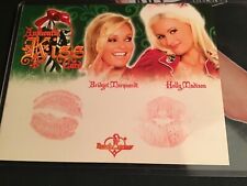 BENCHWARMER HOLLY MADISON & BRIDGET MARQUARDT HOLLIDAY KISS CARD picture