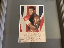 FRANK BRUNO,FRAMED 6” x 4”  GENUINE HAND SIGNED PHOTO.EXCELLENT CONDITION. picture