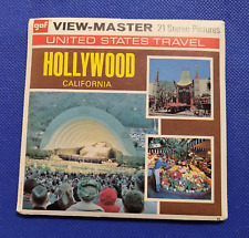 COLOR 1974 Gaf  A194 Hollywood California view-master 3 Reels Packet US Travel picture