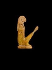 Vintage Goddess MAAT Hand carved figurine, rare form Goddess MAAT with Feather picture