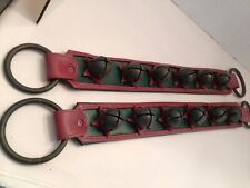 Sleigh Bells Leather Strap & Rings 22” Long Fantastic Condition Strength Sound picture