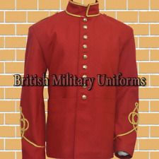Red Military Wool Royal North West Sergent Gold Braiding Tunic Fatima Industries picture