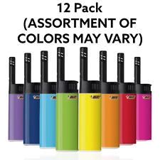 12 Pcs BIC EZ Reach Lighter, Assorted Colors, 12-Pcs (Colors Will Vary) picture