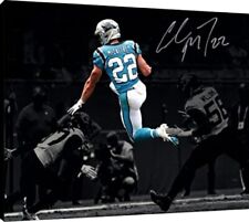 Christian McCaffrey Floating Canvas Wall Art - Leaping Run picture