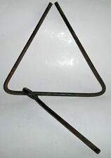 Vintage Iron Triangle Farmhouse Dinner Bell & Clapper picture