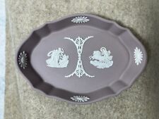 Wedgwood Jasperware Lilac Trinket Dish/Tray w/ White Relief - Classical Scene picture