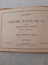 Class book 1901-1902 Souvenir Fairview School #103 Kandiohi County Mn Minnesota  picture