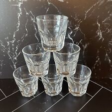 Libbey 15240 Gibraltar Dura Tuff Clear Rocks Glasses 8 oz Lot of 6 New picture